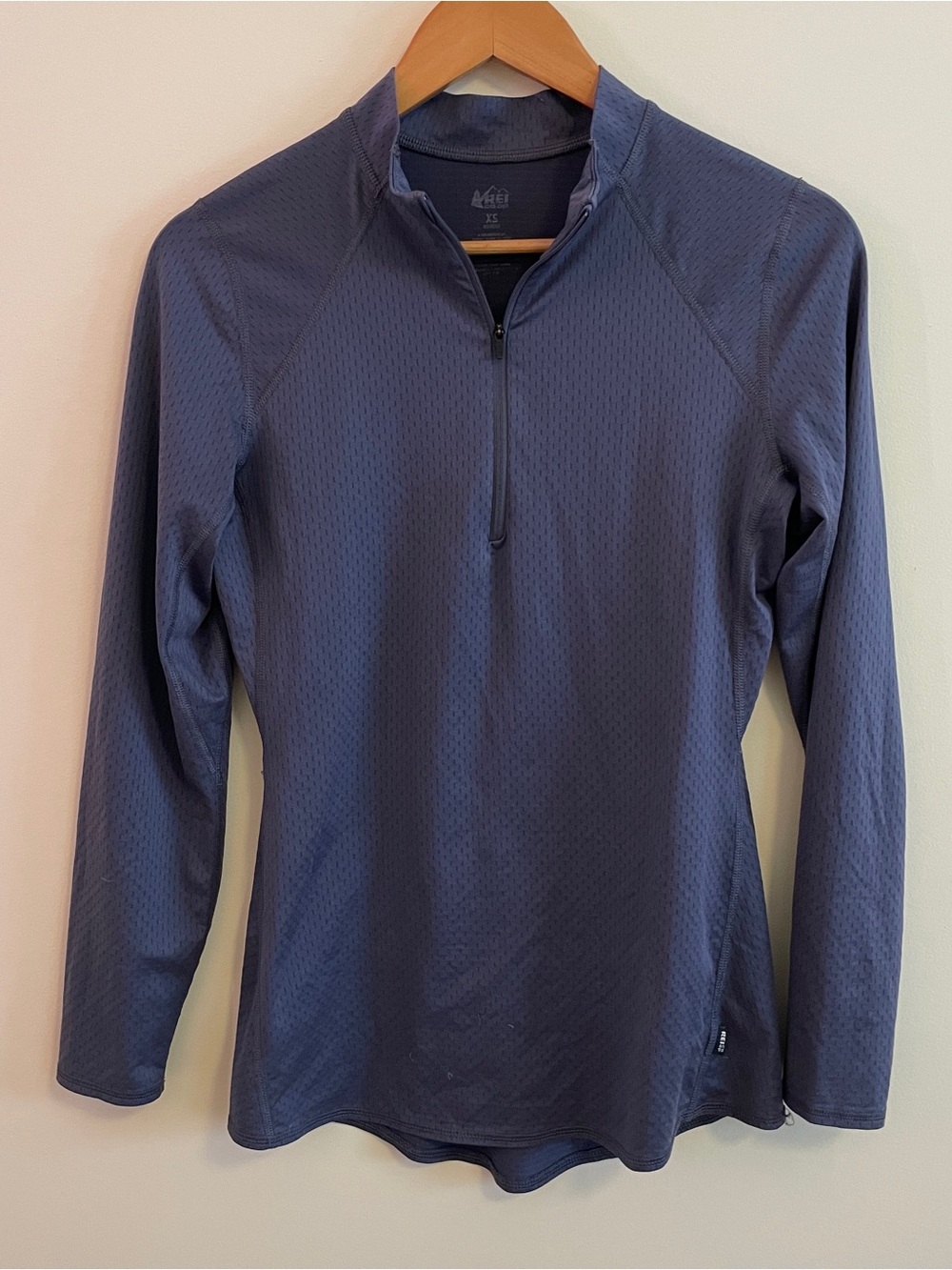 REI Women's Navy Half-Zip Long Sleeve Top